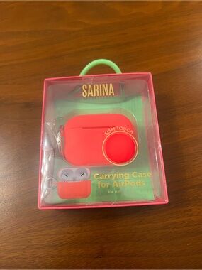 Sarina Soft Touch Carrying Case for AirPods Pro - Neon Pink / Coral (NIB)